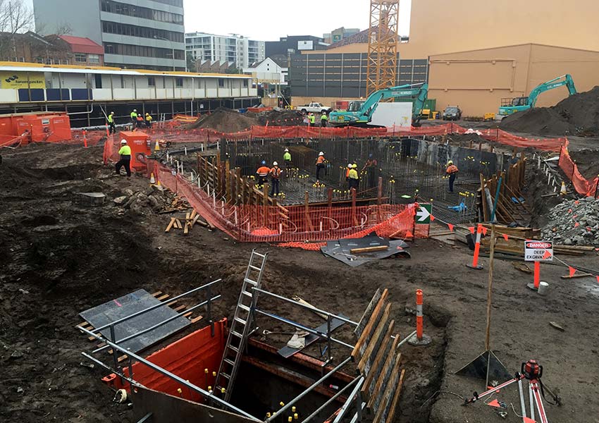 Work being done by a civil contractor in Newcastle